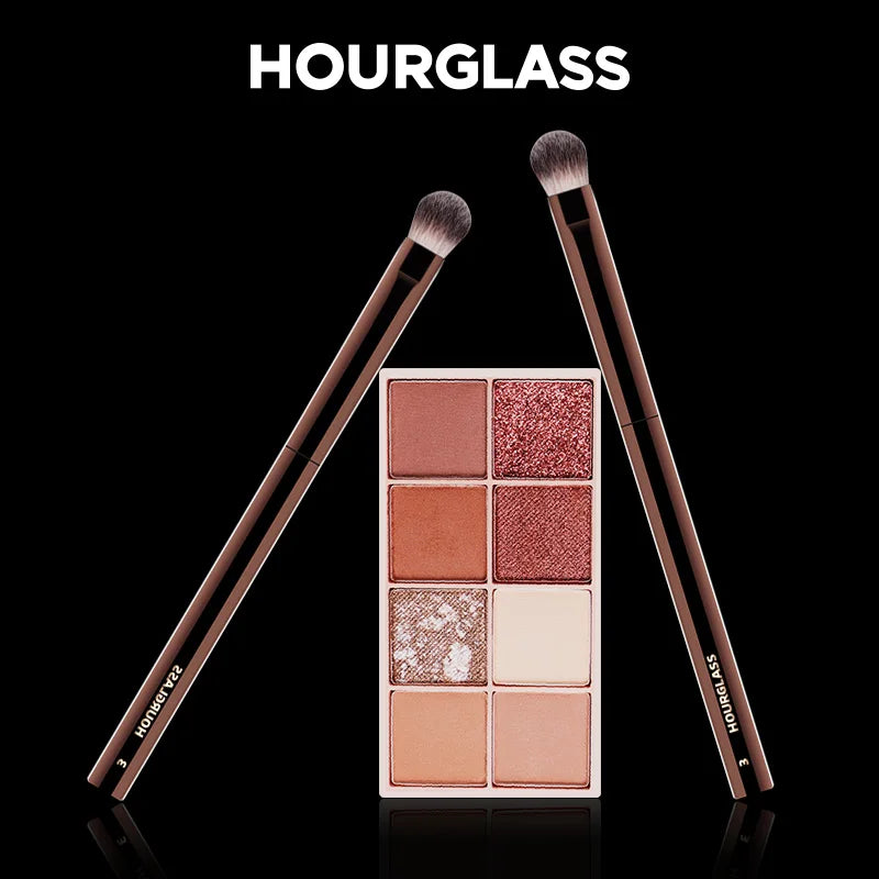 Pincéis de Maquiagem Hourglass para Rosto e Olhos – Pó, Base, Corretivo, Blush, Sombra e Contorno