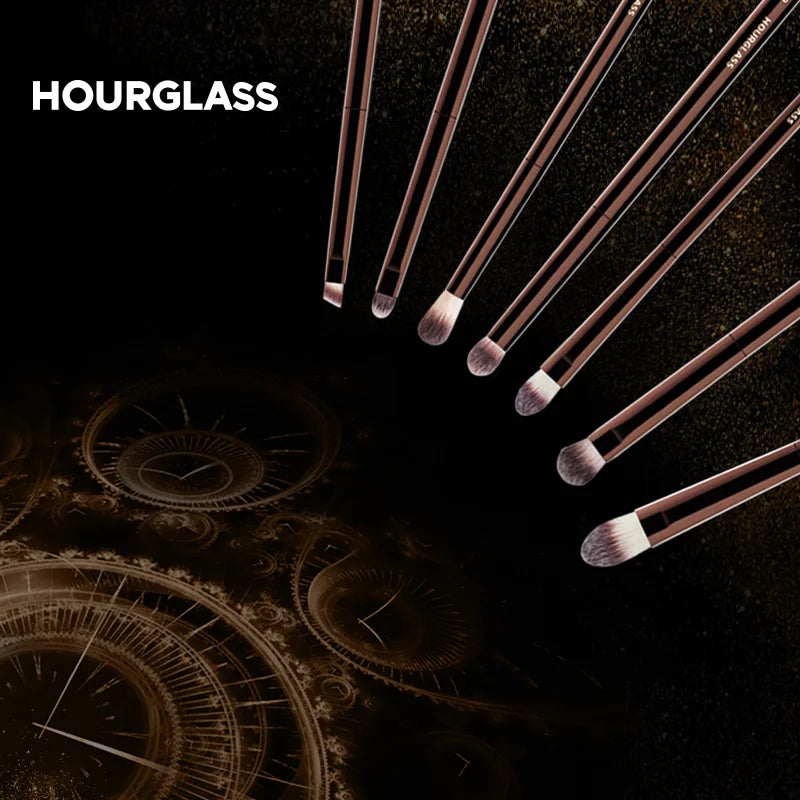 Pincéis de Maquiagem Hourglass para Rosto e Olhos – Pó, Base, Corretivo, Blush, Sombra e Contorno